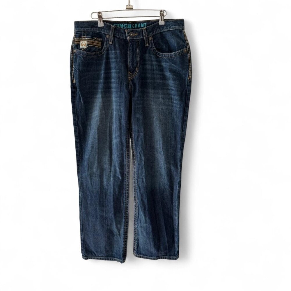 Cinch Men's 33 X 32 Grant Relaxed Straight Fit Western Jeans